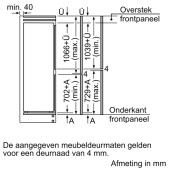 Foto van Koel-vries combinatie inbouw Siemens iQ300 KI86VVFE0