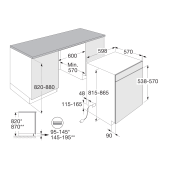 Foto van Half geïntegreerde vaatwasser ETNA VW47BM