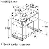 Foto van Geïntegreerde blokdesign schouwkap Bosch DBB96AF50 Serie 4
