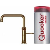 Foto van Classic Fusion Square kraan Quooker Messing Patina COMBI 22CFSPTN