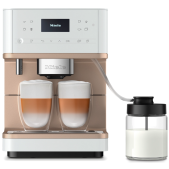 Foto van Vrijstaande koffieautomaat Miele CM 6360 Lotuswit CleanSteelMetallic