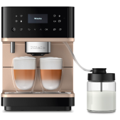 Foto van Vrijstaande koffieautomaat Miele CM 6360 Obsidiaanzwart CleanSteelMetallic