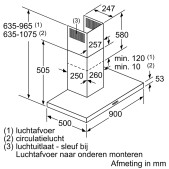 Foto van Wandschouwkap Bosch DWB96BC50M Serie 2