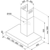 Foto van Wandschouwkap SMEG KBT900XE
