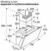 Foto van Wandschouwkap headroom-design Siemens LC81KAN60M iQ500
