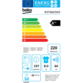 Foto van Wasdroger Beko B3T6823W2