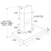 Foto van Wandschouwkap Pelgrim BSSA971RVS