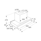 Foto van Inbouw schouwkap Pelgrim IBS630MAT