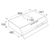 Foto van Vlakschermwasemkap Pelgrim MWA105KOR