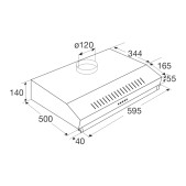 Foto van Onderbouw afzuigkap Pelgrim OWA206WIT