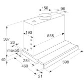 Foto van Vlakschermwasemkap Pelgrim SLK985RVS