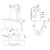 Foto van Wandschouwkap Smeg KICV90BL2