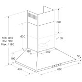 Foto van Wandschouwkap Etna AP460RVS