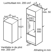 Foto van Inbouw koelkast Siemens KI20RNSF0