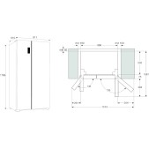 Foto van Side-by-side koelkast Hisense RS3P558NEID