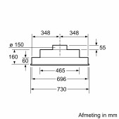 Foto van Afzuigunit Bosch DHL755BM Serie 4