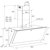 Foto van Wandschouwkap headroom design Pelgrim DSG882MAT