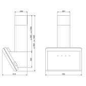 Foto van Wandschouwkap SMEG KFAB75WH