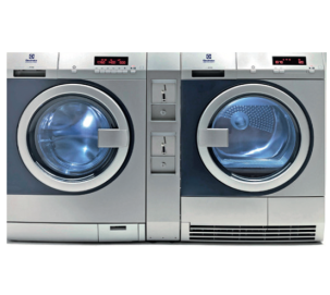 Foto van Wasmachine WE170PP / wasdroger TE1120P Electrolux myPROzip set met Duo Coinbox