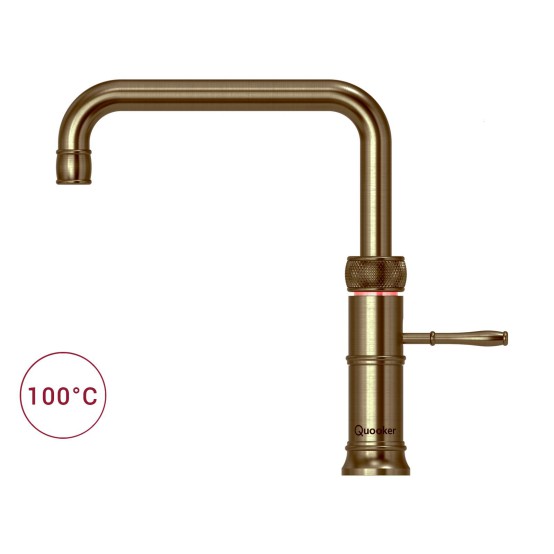 Foto van Classic Fusion Square kraan Quooker Messing Patina 22+CFSPTN