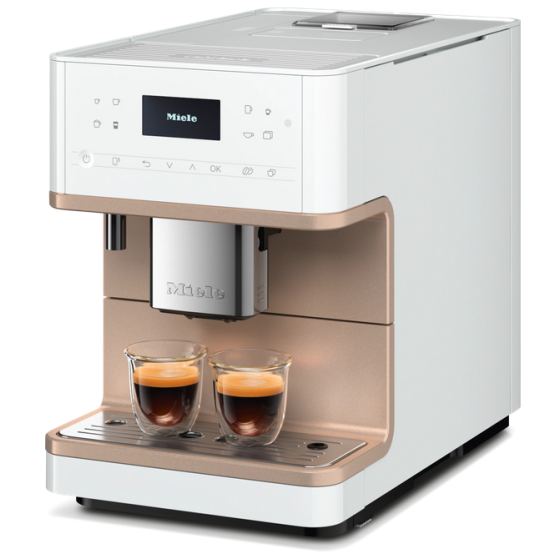 Foto van Vrijstaande koffieautomaat Miele CM 6360 Lotuswit CleanSteelMetallic