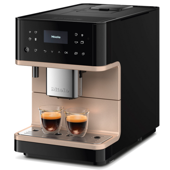 Foto van Vrijstaande koffieautomaat Miele CM 6360 Obsidiaanzwart CleanSteelMetallic
