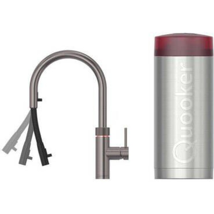 Foto van Flex kraan Quooker GunMetal PRO3 3XGME
