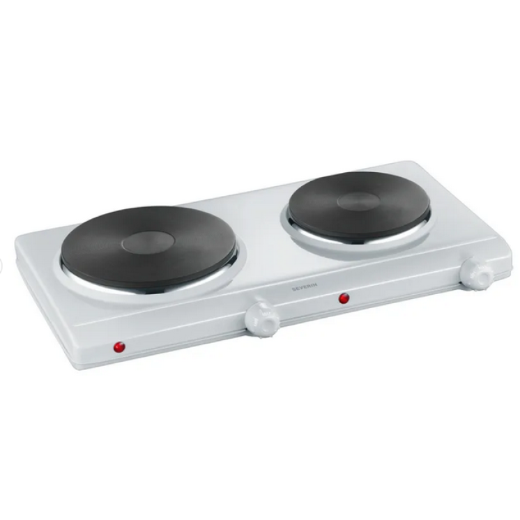 Foto van Elektrische Kookplaat Severin DK1042 wit 2-pits