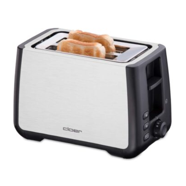 Foto van Broodrooster zwart / RVS Cloer 3569