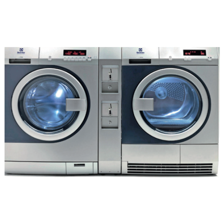 Foto van Wasmachine WE170PP / wasdroger TE1120P Electrolux myPROzip set met Duo Coinbox